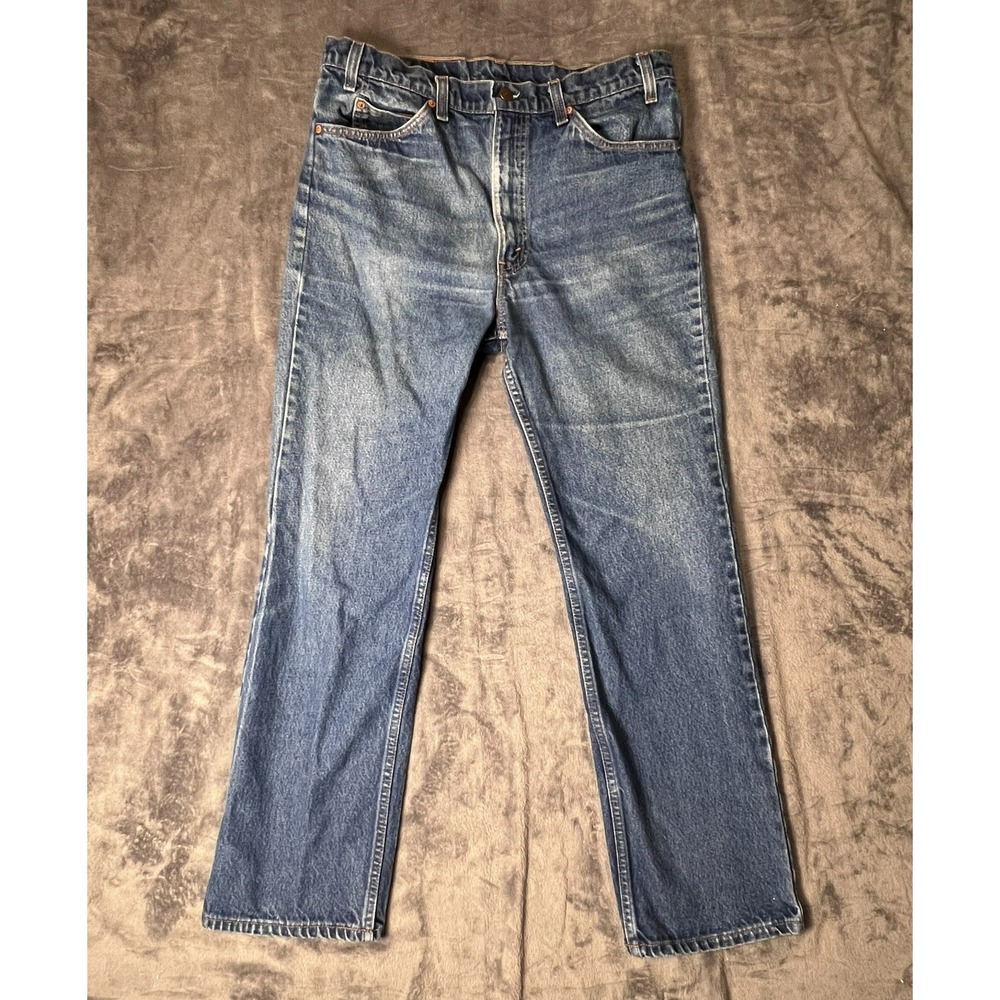 Levis 517 Vintage Orange Tab Jeans Mens 36x31(fits 36x30) Made in USA Bootcut